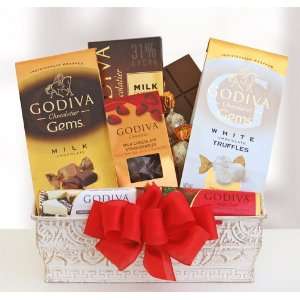 Gorgeous Godiva Gourmet Chocolate Gift Basket   Christmas Holiday Gift 