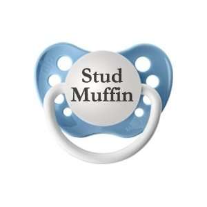  Personalized Pacifiers Stud Muffin Pacifier   Blue Baby