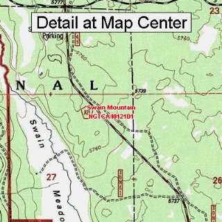  USGS Topographic Quadrangle Map   Swain Mountain 