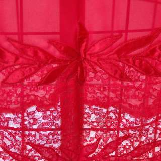 Vintage Red Nylon Half Slip W/Lace Carol Brent 1940S Sm  