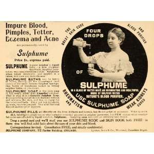  1899 Vintage Ad Medical Quackery Cure Tonic Sulphume 