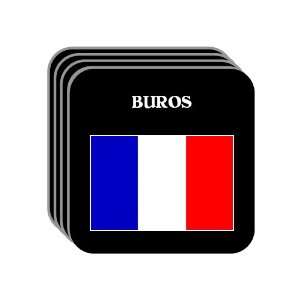  France   BUROS Set of 4 Mini Mousepad Coasters 