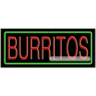  Burritos Neon Sign (13H x 32L x 3D) 