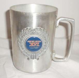 Superbowl XVI 1982 Metal Mug & Butane Lighter Lot of 2 LOOK  