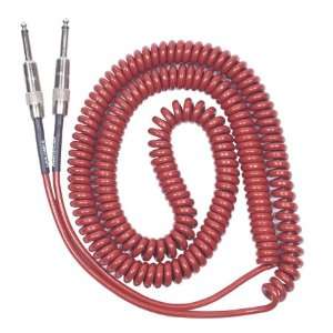  Lava Cable 20 Retro Coil 1/4 to 1/4 Red Musical 