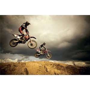  Motocross Big Air Motorcycle Racing Poster 24 x 36 inches 