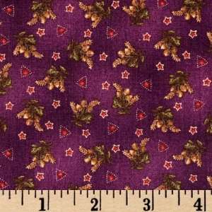  45 Wide Harvest Moon Tiny Clusters Plum Fabric By The 