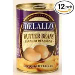 Delallo Butter Beans, 15.5000 Ounce (Pack of 12)  Grocery 