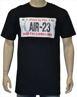 Air Jordan Air 23 Nike North Carolina License Plate Shirt Black 