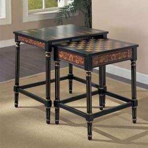  Powell Masterpiece Nested Game Tables with Game Pieces 