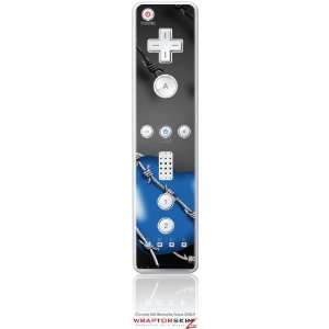  Wii Remote Controller Skin   Barbwire Heart Blue by 