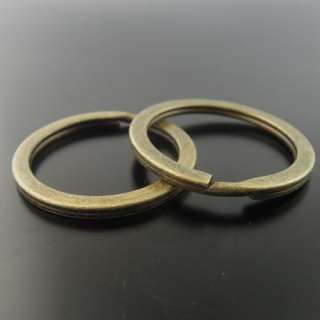 Atq bronze look key rings jewelry findings 15pcs  