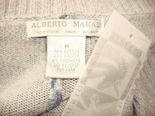 Alberto Makali Blue Gray Wrapper Vest Jacket Shawl SZ M  