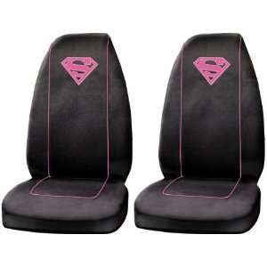  Supergirl Pink Shield Bucket Seat Covers   One Pair 