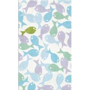 The Rug Market Kids Guppies 11570 White and Purple and Green 