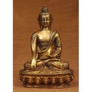  Miami Mumbai Sitting Buddha Meditating Brass StatueBR086 