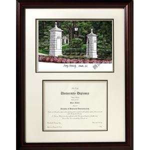   Emory University Graduate Framed Lithograph w/ Diploma Opening Sports