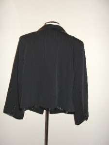 Black Pin Stripe Formal Lane Bryant Tuxedo Jacket, Blazer, size 24 NWT 