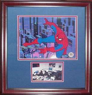 Stan Lee Autographed Framed Spiderman Original Marvel Sericel