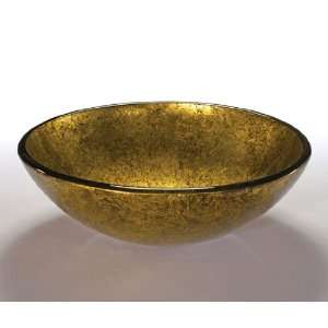 Wells Sinkware Art Glass Vessels   Metallic, Gold Mine Above Counter 
