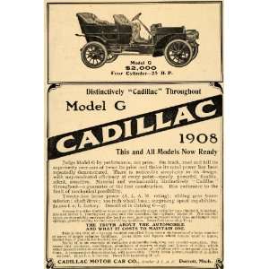  1907 Ad Cadillac Motor Car Co. 1098 Automobile Model G 