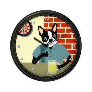  Boston Terrier Dartboard Beer Bar Pets Wall Clock by 