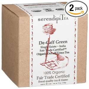 SerendipiTea De Caff Green, Organic Fair Trade, Decaffeinated Greentea 