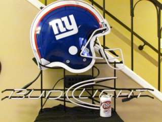 Bud Light New York Giants NFL Football Neon Beer Bar Sign NEW RARE USA 