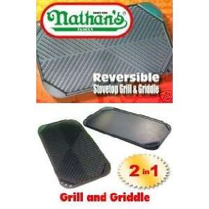 Nathans Reversible Stovetop Grill and Griddle  Kitchen 