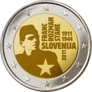 SLOVENIA 2 EURO 2011   Franc Rozman Stane UNC **NEW**  