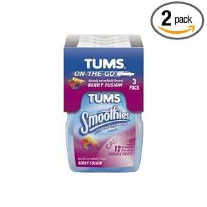  Tums Smoothies, Berry Fusion, 12 Count (Pack of 2) Health 