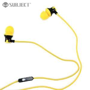  Subjekt Ampd Earphones with Microphone   Yellow 
