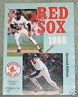 1988 Red Sox Scorebook Magazine   2nd ed.   Ellis Burks