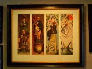DISNEY HAUNTED MANSION FRAMED STRETCHING PORTRAITS MANSIONS 40TH 