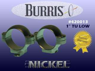 Burris Rifle Scope Rings 420013 1 Low TU Silver Nickel  