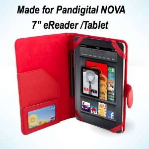  Pandigital NOVA 7 Color eRreader Leather Case   Red   SRX 