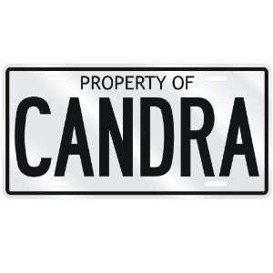  NEW  PROPERTY OF CANDRA  LICENSE PLATE SIGN NAME