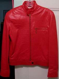 Red Kid Wmns XS Red Leather Jacket Buttery Soft EXCLL  