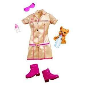  Mattel Barbie Clothes Outfit   I Can Be Pet Vet Gold Dress 