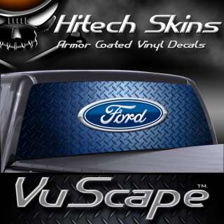 Vuscape Truck Rear Window Graphic  Ford Blue D. Plate  