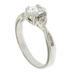  Classic Promise Ring w/Oval Brilliant w/White CZ Size 8 