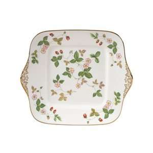 Wedgwood WILD STRAWBERRY Cake Plate Square 11 In