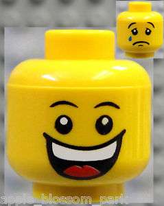 NEW Lego Jester MINIFIG HEAD Happy Smile Crying w/ Tear  
