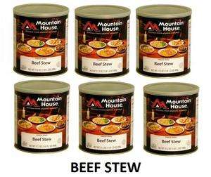 BEEF STEW MOUNTAIN HOUSE 6 #10 CANS CASE EMERGENCY SURVIVAL FREEZE 