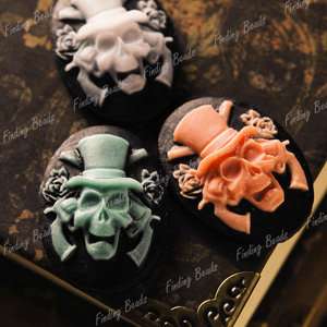 detailed CrossBones resin Cabochon Cameo assorted RB577  