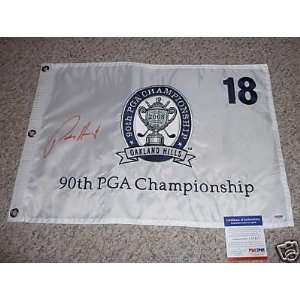 PADRAIG HARRINGTON signed 2008 PGA flag PSA/DNA   Autographed Pin 
