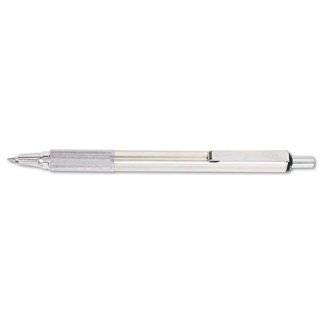 Zebra F 701 Stainless Steel Ballpoint Retractable Pen, Black Ink, Fine 