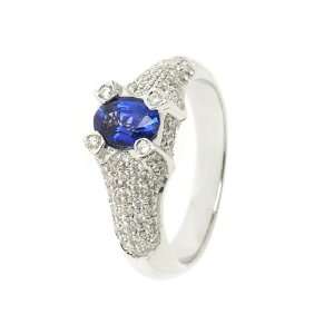  18Carati Sapphire and diamond ring 0.5 ct.   AF0299 4.5 
