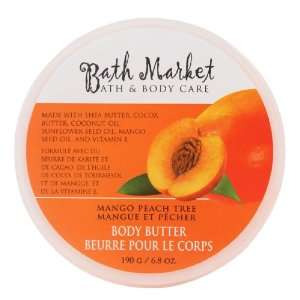 Bath Market Mango Peach Tree Body Butter, 6.8 Ounce (Pack 