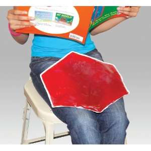 Sensory Stimulation Weighted Gel Lap Pad   3 Pounds Hexagon Shaped Red 